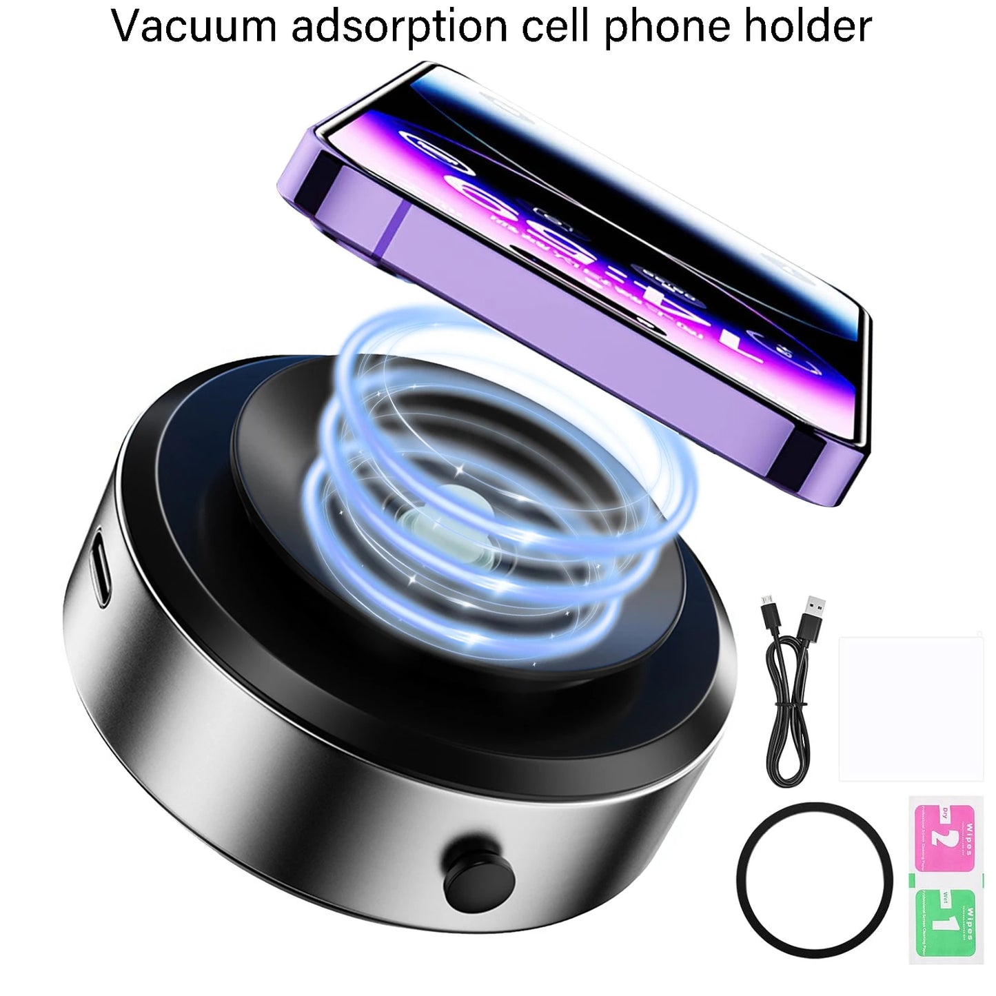 SOPORTE DE SUCCIÓN MAGNETICO CON CARGA INALAMBRICA