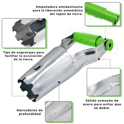 HERRAMIENTA PARA TRANSPLANTE EN JARDINERIA