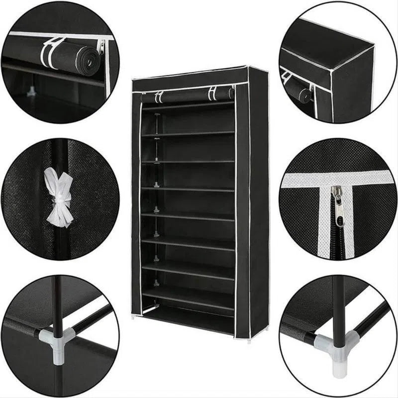 ZAPATERO 9 PUESTOS CON CUBIERTA ANTIPOLVO