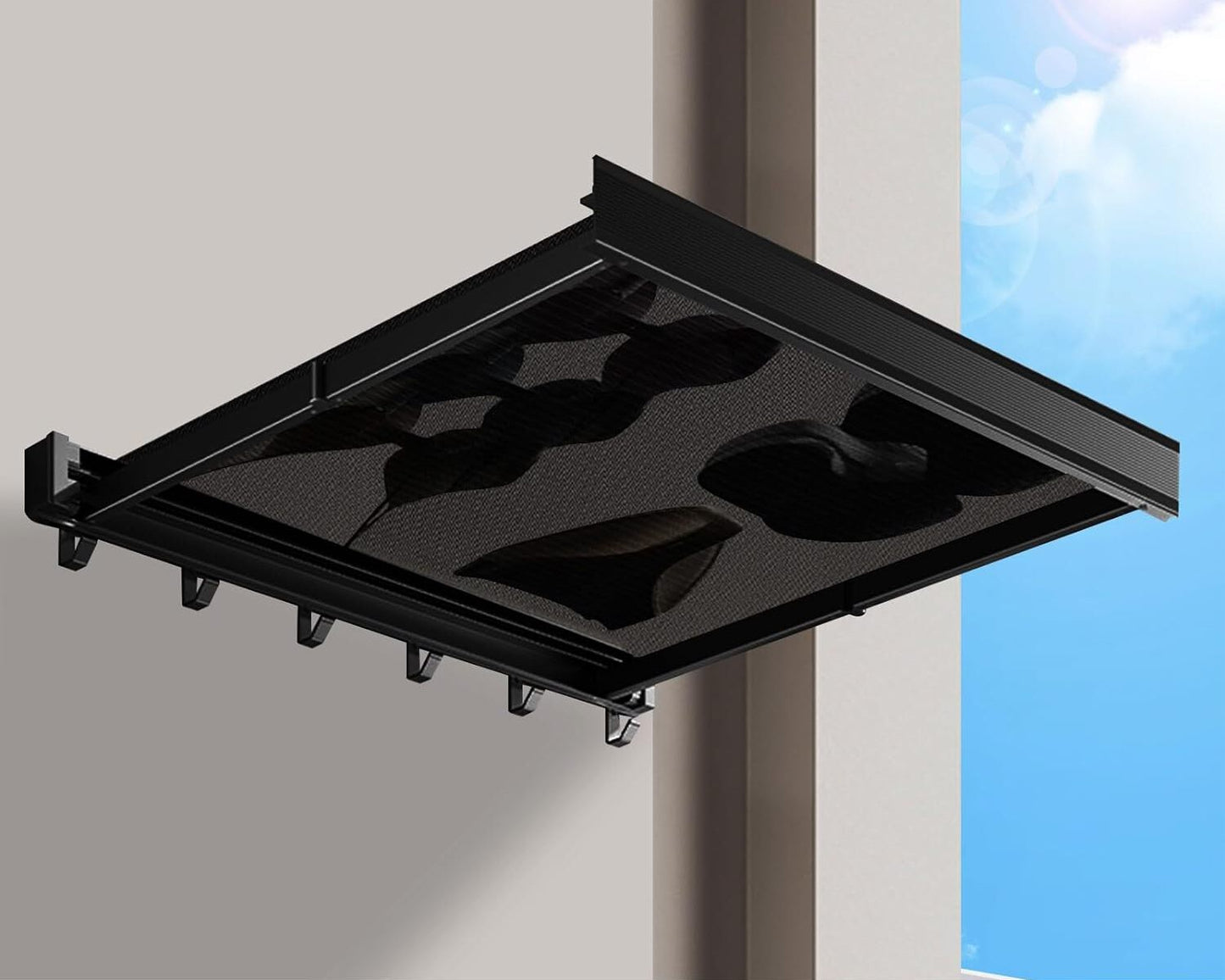 ESTANTE DE PARED PARA SECADO DE ROPA INVISIBLE