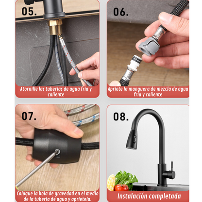 GRIFO DE COCINA CON MARGUERA EXTRAIBLE