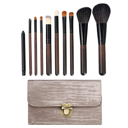 SET DE BROCHAS DE MAQUILLAJE X10