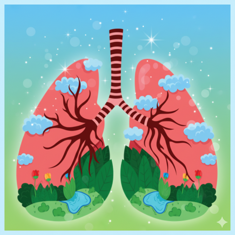 Desintoxica y limpia los pulmones de residuos y mucosidad acumulada.