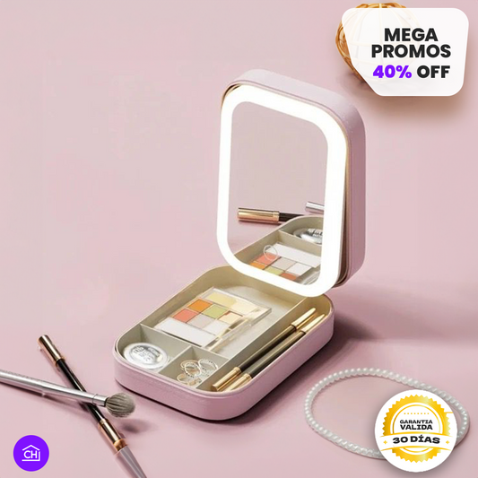 COSMETIQUERA LUZ LED Y ESPEJO