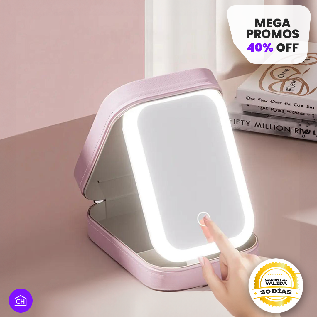COSMETIQUERA LUZ LED Y ESPEJO