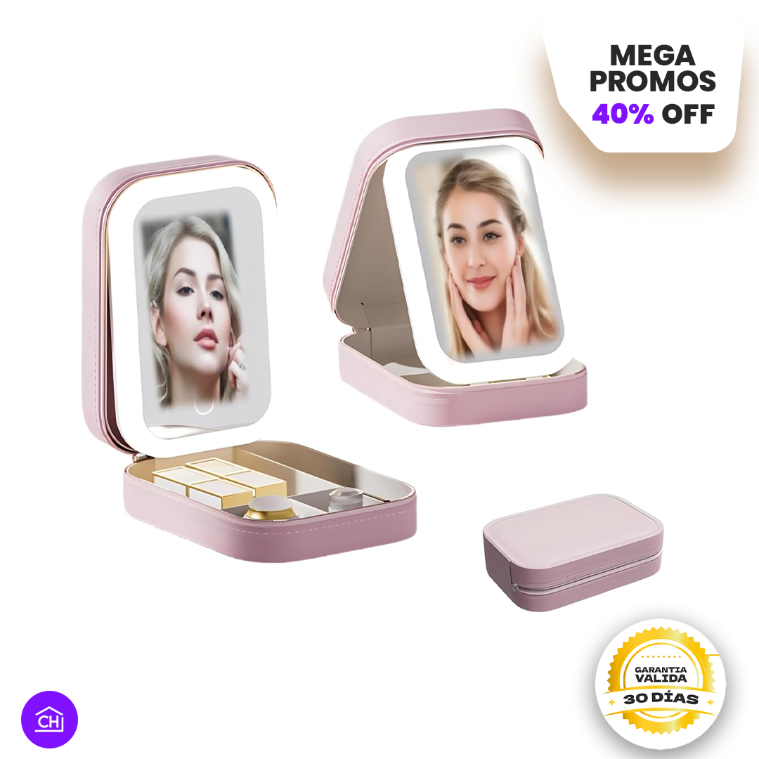 COSMETIQUERA LUZ LED Y ESPEJO