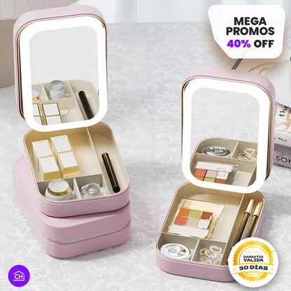 COSMETIQUERA LUZ LED Y ESPEJO