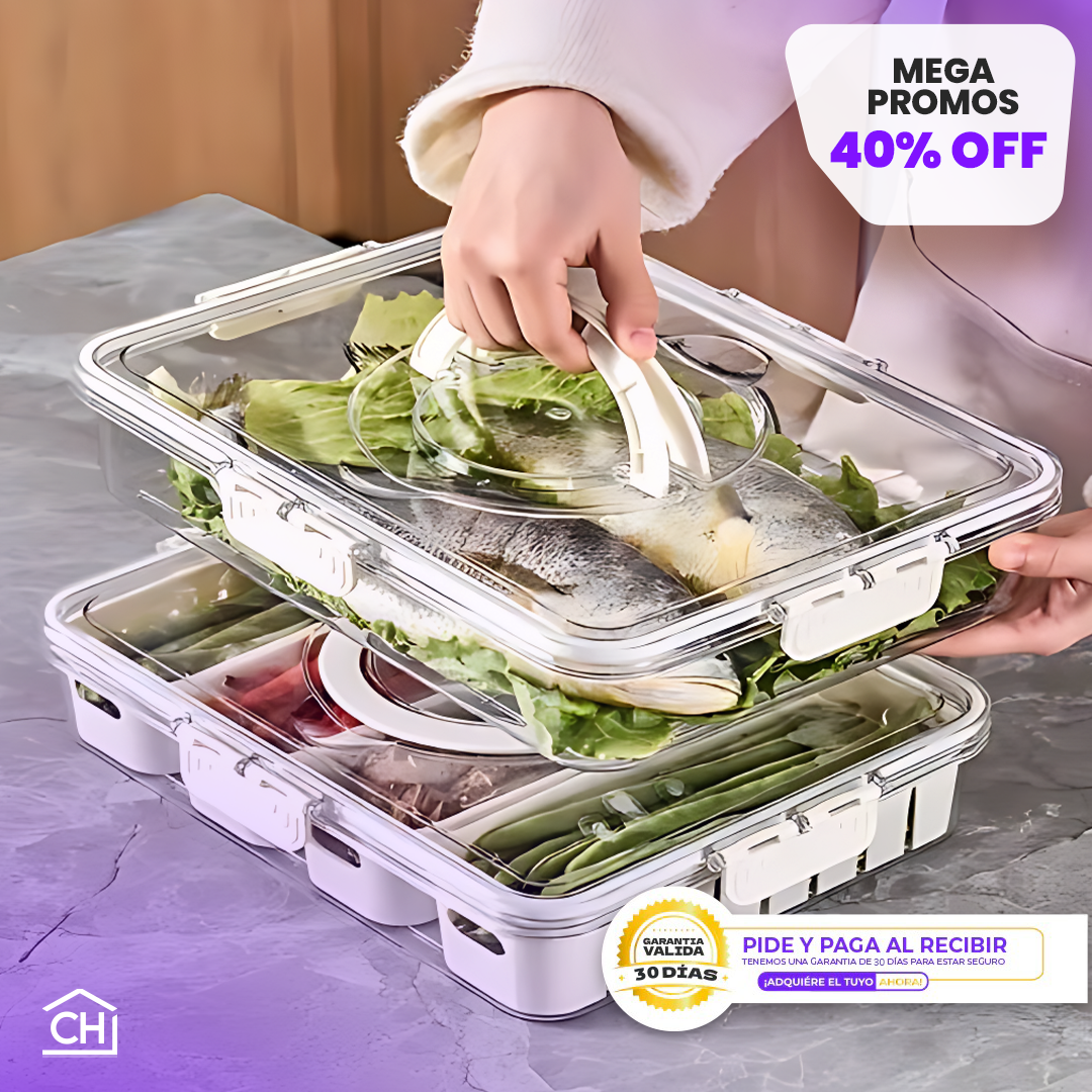 CONTENEDOR APILABLE HERMÉTICO PARA NEVERA