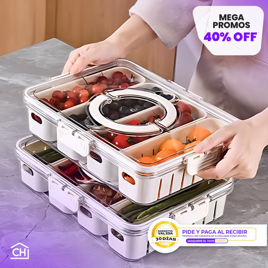 CONTENEDOR APILABLE HERMÉTICO PARA NEVERA