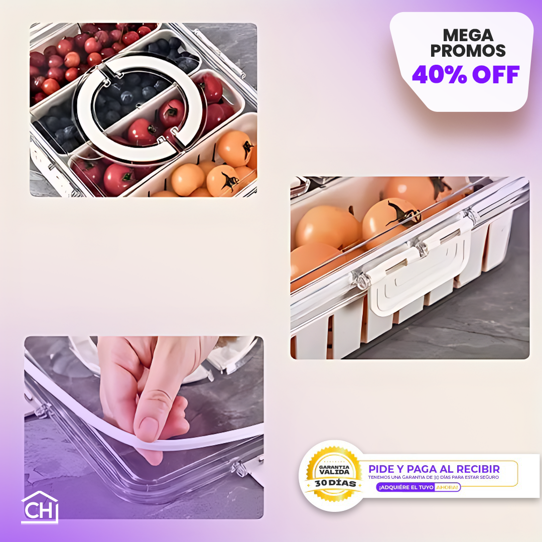 CONTENEDOR APILABLE HERMÉTICO PARA NEVERA