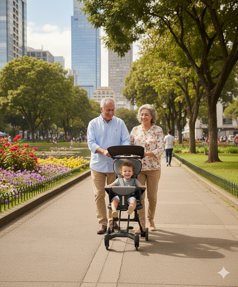 Para los abuelos que buscan algo sencillo, seguro y fácil de manejar cuando cuidan al bebé.