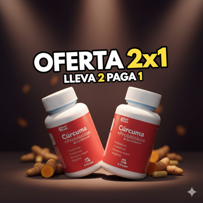 SUPLEMENTO CURCUMA + PROBIOTICOS - NUTRI BRAIN