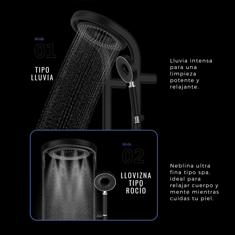 Si quieres una ducha funcional y bonita que además te ayude a mantener tu baño ordenado.