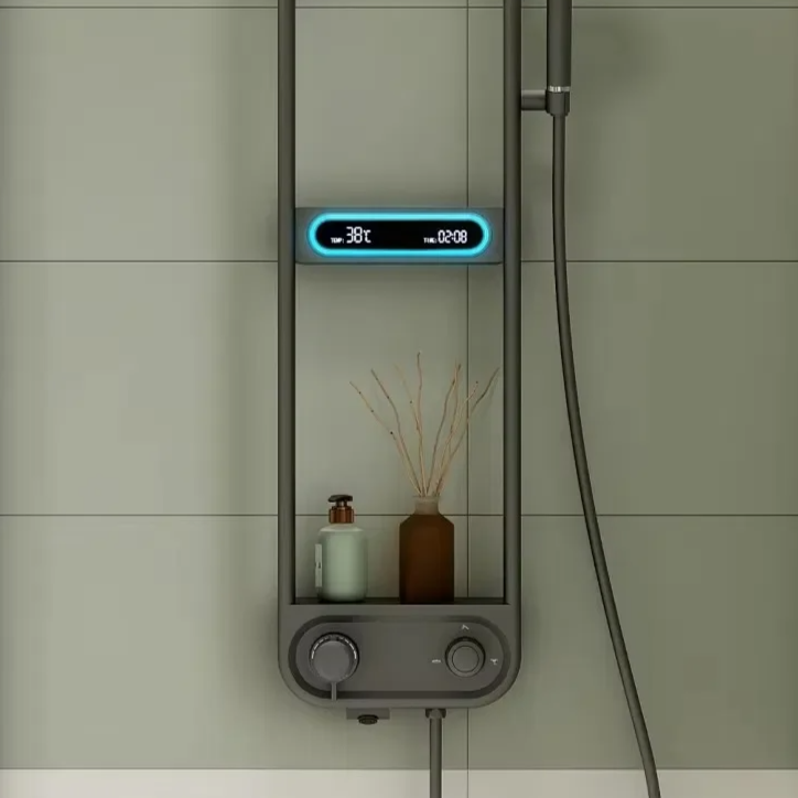 Diseño con estantes integrados para mantener tus productos organizados.