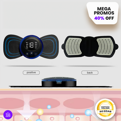 MASAJEADOR ELÉCTRICO EMS + PARCHES GRATIS