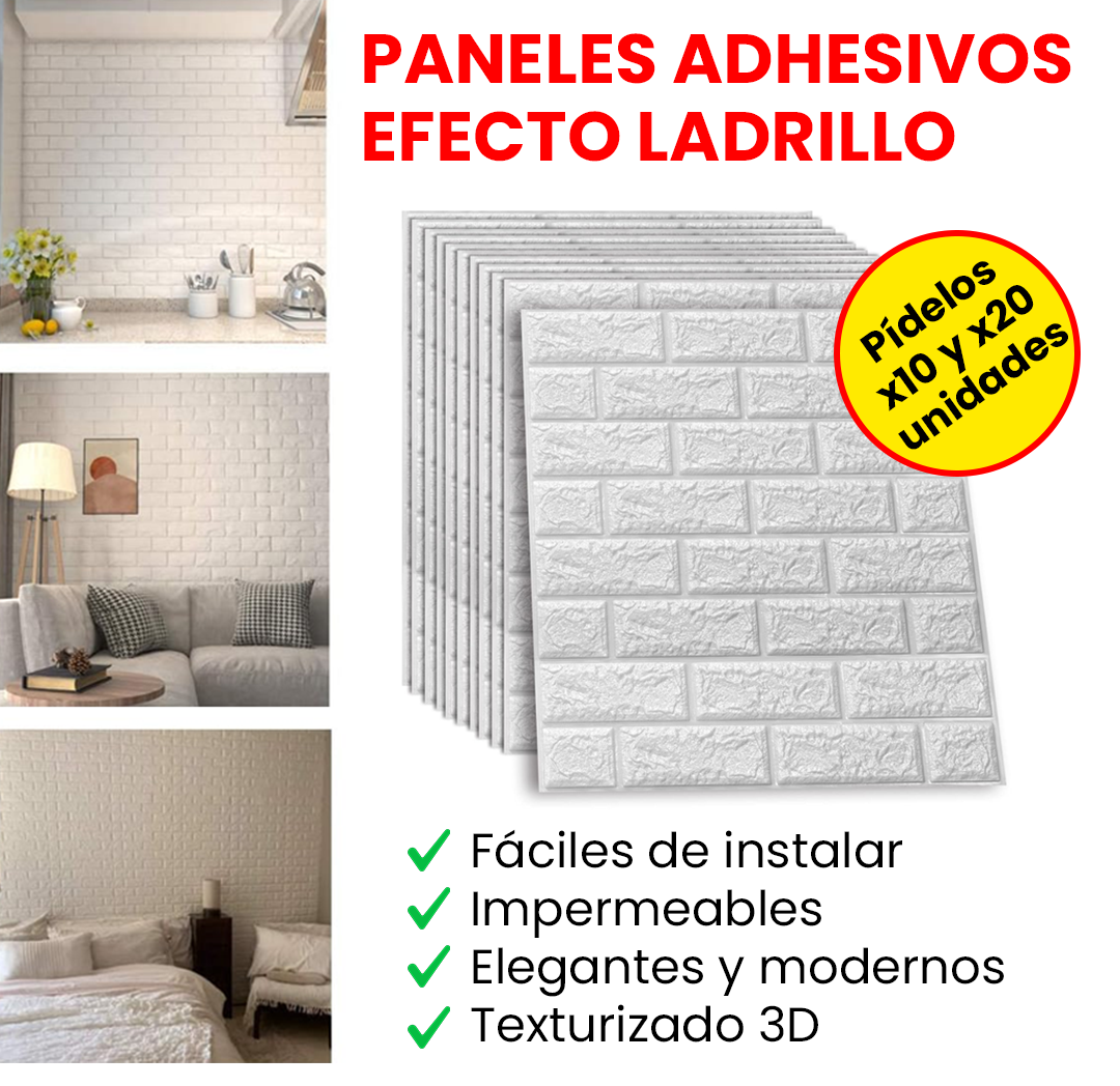 Panel Adhesivo 3d (pack de 10 unidades)