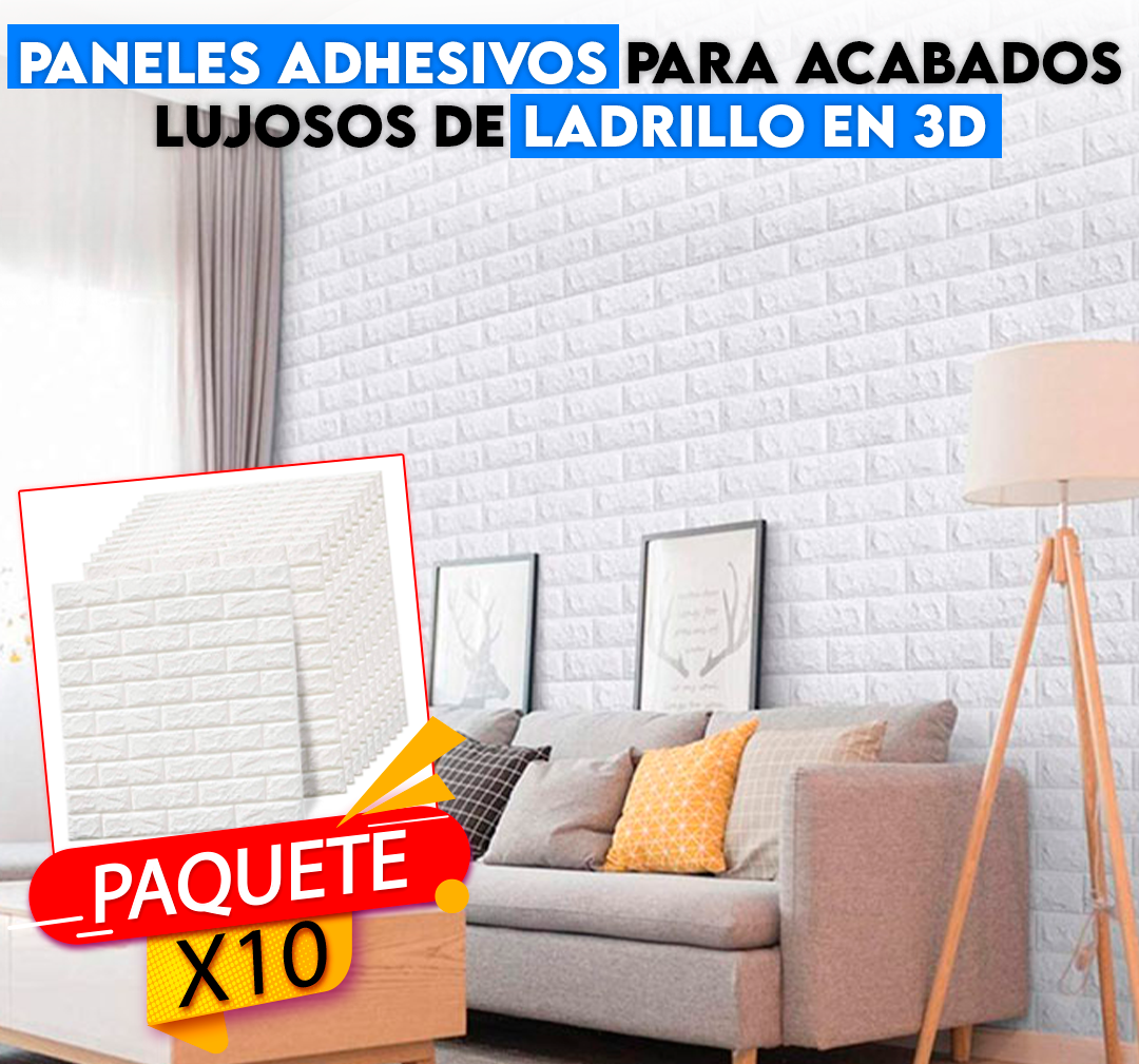Panel Adhesivo 3d (pack de 10 unidades)
