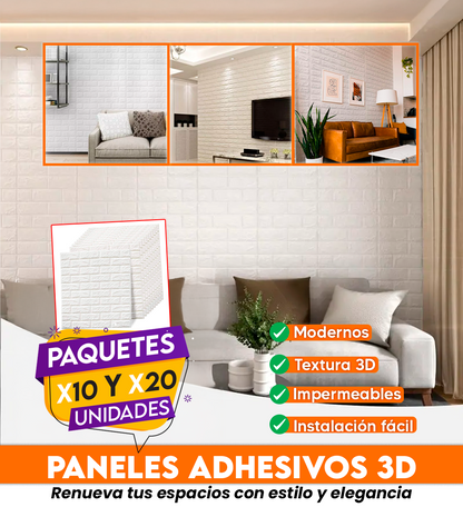 Panel Adhesivo 3d (pack de 10 unidades)