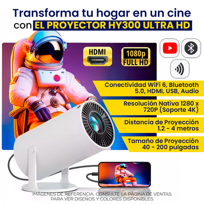 Proyector Smart 4k Hy300 Wifi Bluetooth
