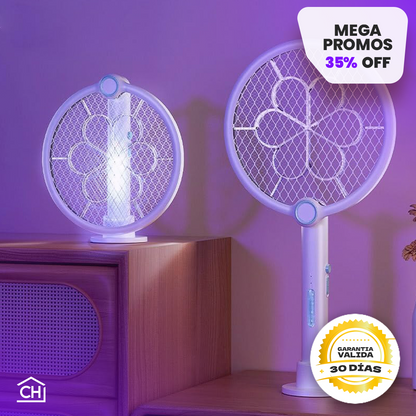 RAQUETA MATAMOSQUITOS ELÉCTRICA 3 EN 1