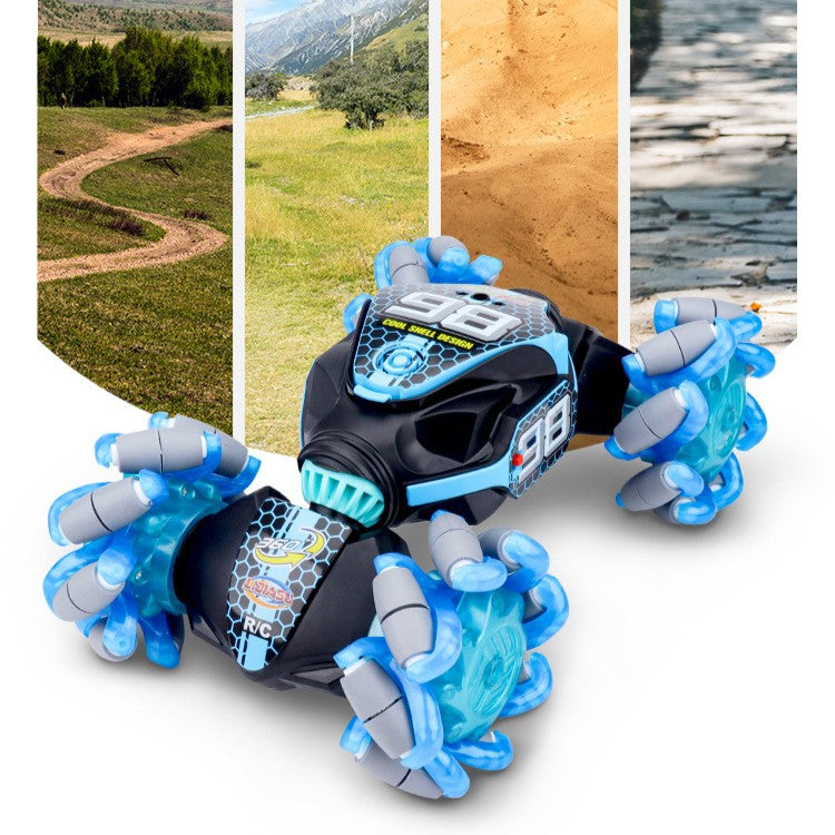 💪 Modo todoterreno: gracias a sus ruedas flexibles y multidireccionales, avanza sin problema sobre arena, pasto, alfombra o pavimento.