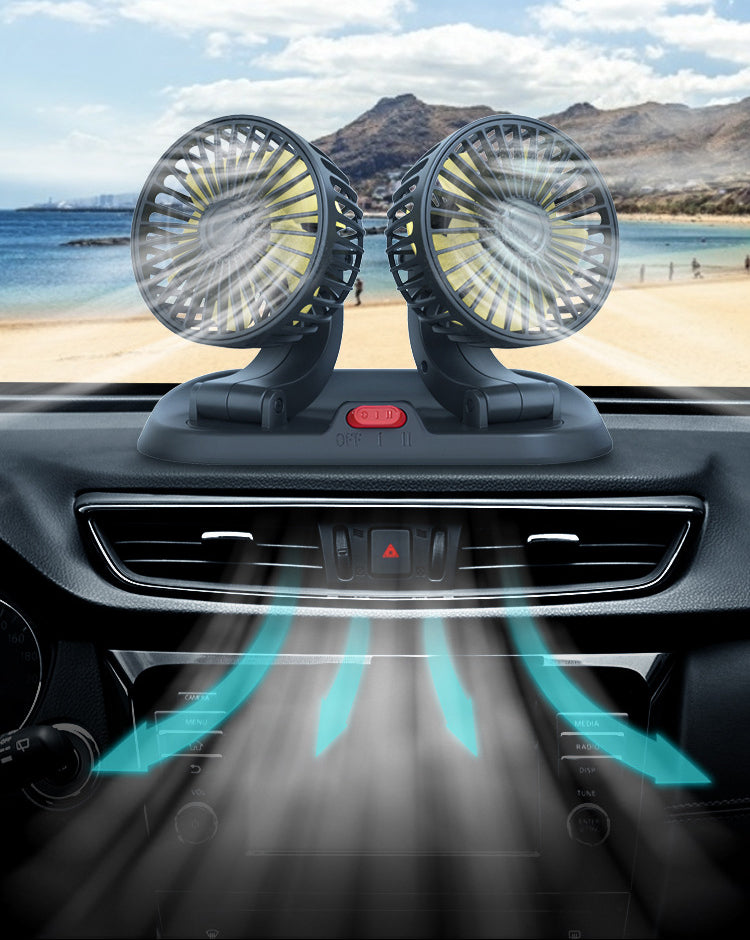 VENTILADOR DOBLE PARA CARRO