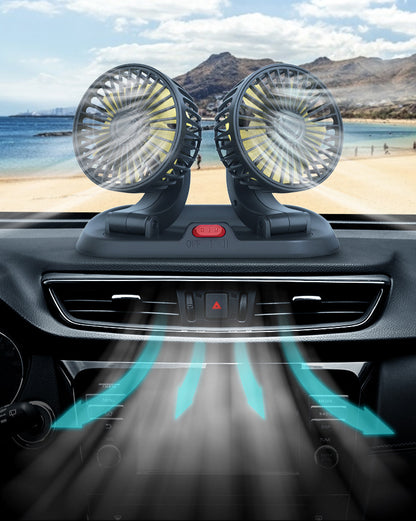 VENTILADOR DOBLE PARA CARRO