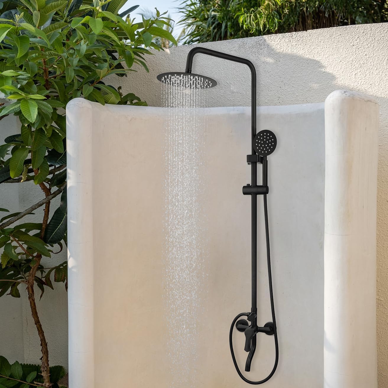 COLUMNA DUCHA NEGRO MATE