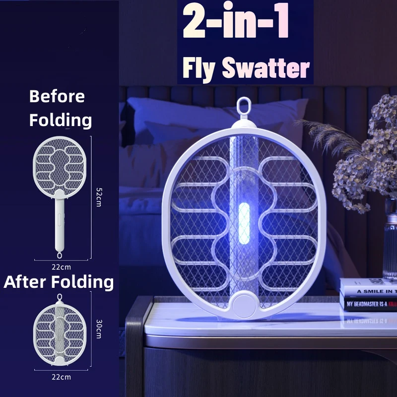 RAQUETA MATAMOSQUITOS ELÉCTRICA 3 EN 1