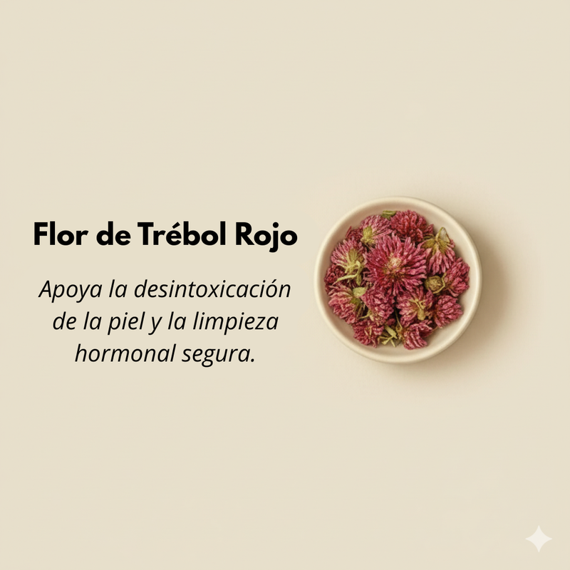 Apoya la desintoxicación de la piel y la limpieza hormonal segura.