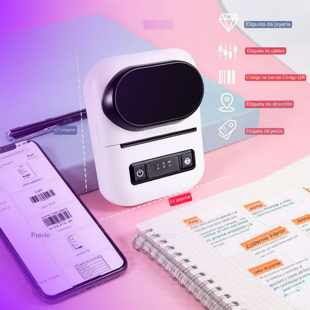 IMPRESORA TÉRMICA ADHESIVO PORTATIL