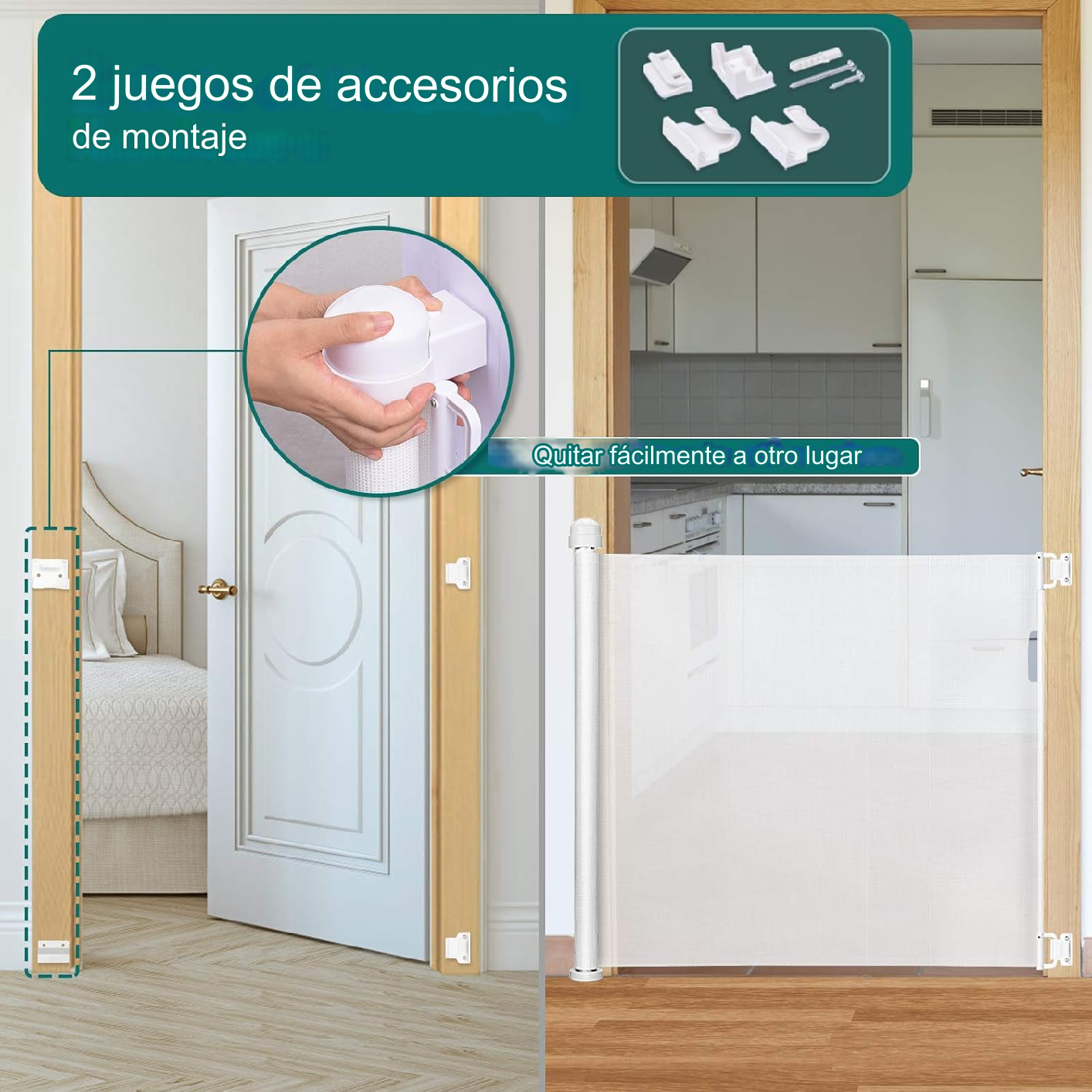 MALLA RETRACTIL DE SEGURIDAD PARA NIÑOS Y MASCOTAS