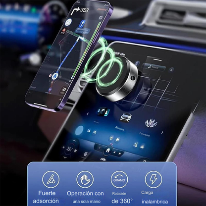 SOPORTE DE SUCCIÓN MAGNETICO CON CARGA INALAMBRICA