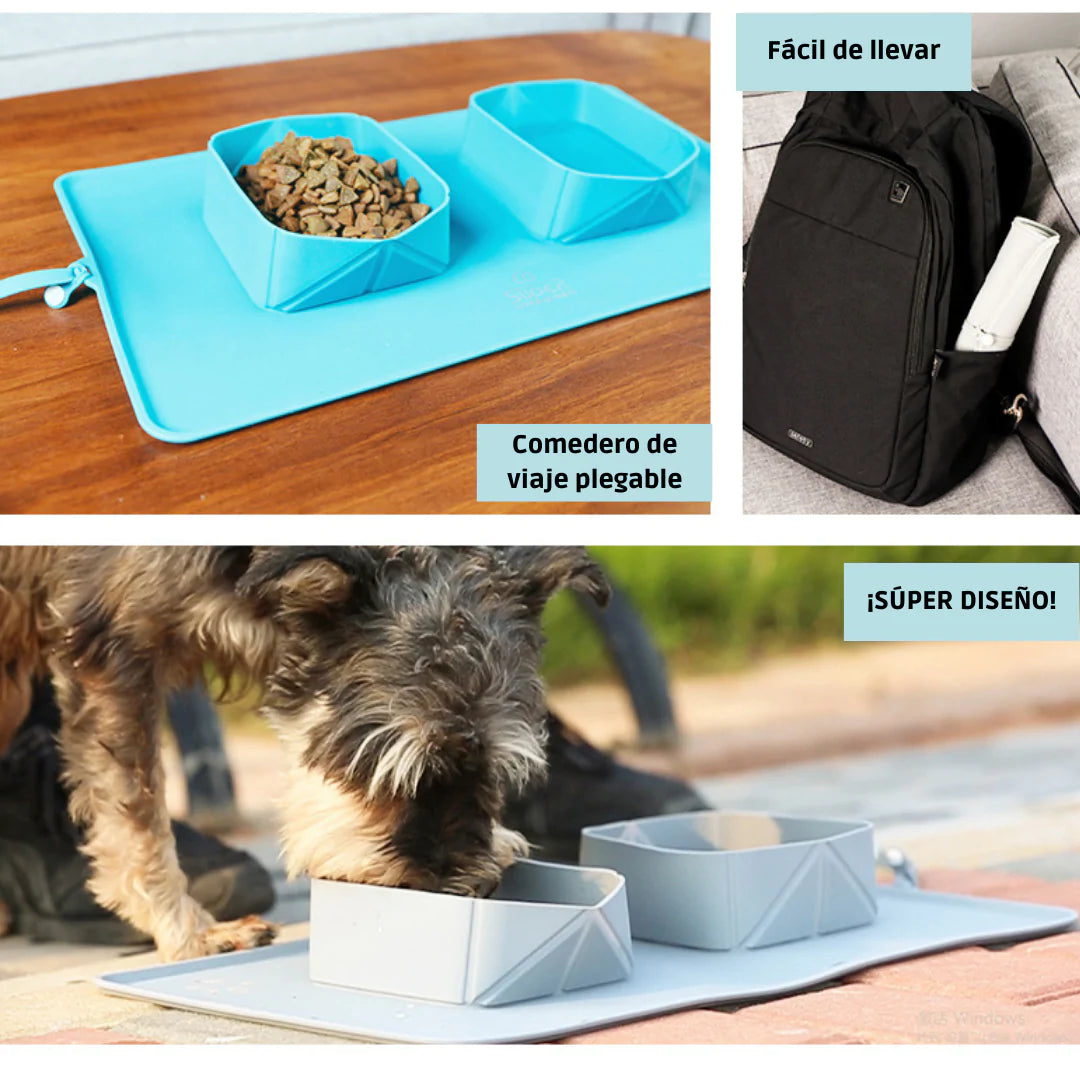 COMEDERO PÓRTATIL DE MASCOTAS