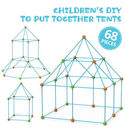 KIT DE CONSTRUCCIÓN DE CASTILLOS, TUNELES, CAMPING, PARA NIÑOS