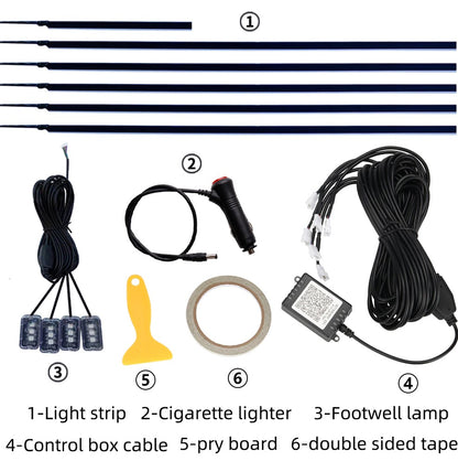 LUZ LED PARA CARRO, MOTO, DECORACION DE INTERIORES